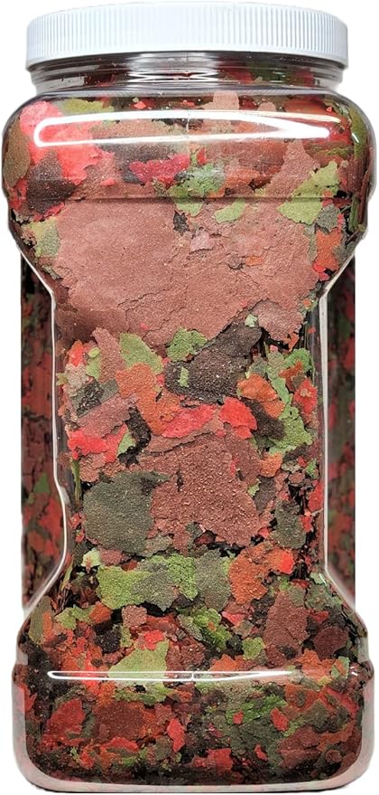 Aquatic Foods Inc. Cichlid Growth Flakes, Ultra 8-Type Premium Flake Mix for Discus, Cichlids, All Tropicals. Aquatic Foods Premiun Flakes - 2oz Small Jar