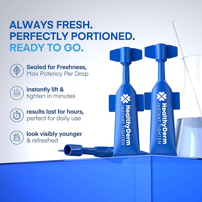 Instant Under Eye Lift Serum: Reduces Eye Bags, Wrinkles, Puffy Eyes, Dark Circles & Crow’s Feet in Minutes - Advanced Firming Polysaccharide Formula for Mature Skin - 20 Resealable Tubes