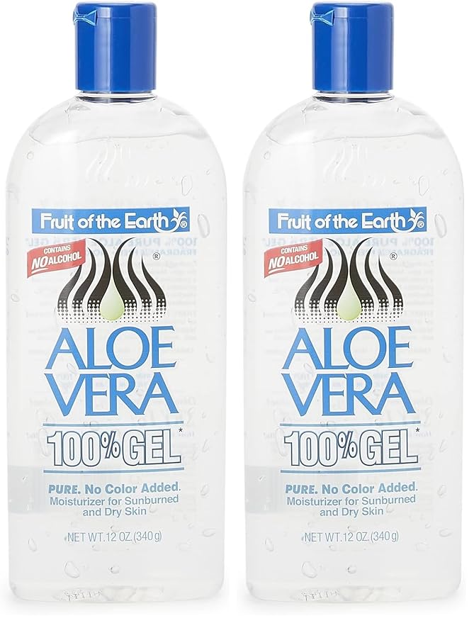 Fruit of the Earth Moisturer Gel, Aloe Vera, 12 Ounce (Pack of 2)