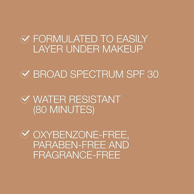 Neutrogena Purescreen+ Tinted Sunscreen for Face with SPF 30, Broad Spectrum Mineral Sunscreen with Zinc Oxide and Vitamin E, Water Resistant, Fragrance Free, Medium, 1.1 fl oz