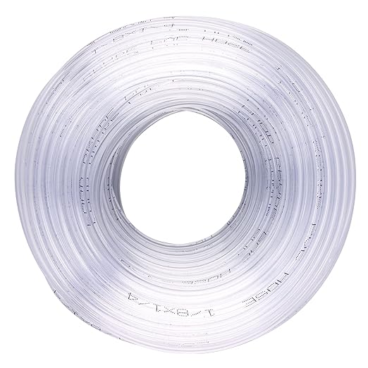 DERNORD PVC Tubing 1/8"ID X 1/4"OD Flexible Clear Vinyl Hose 50 Feet for Food Grade