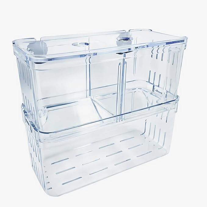Mipukbay Large Aquarium Isolation Breeding Box, Acrylic Transparent Aquarium Breeder Box for Fish Fry Hatching, Shrimp Breeding, Betta, Guppy, Killifish, Clownfish, Suitable for 5-40 Gallon Tanks