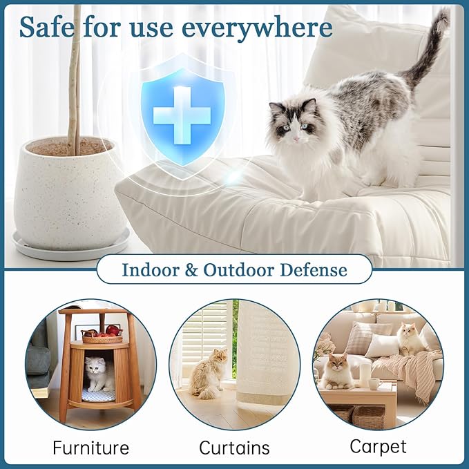 Cat Deterrent Spray Natural Safe Cat Repellent Indoor & Outdoor, Effective Training Aid, Anti-Scratch Deterrent for Furniture, Sofas, Rugs, Citrus cat Deterrent Spray Non-Toxic