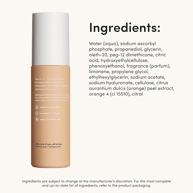 hims Vitamin C Serum for Men - Brighten Skin Tone, Balance Complexion - Highly Concentrated, Lightweight Vitamin C Facial Serum - Vegan, Cruelty-Free, No Parabens - Citrus Scent, (1oz)