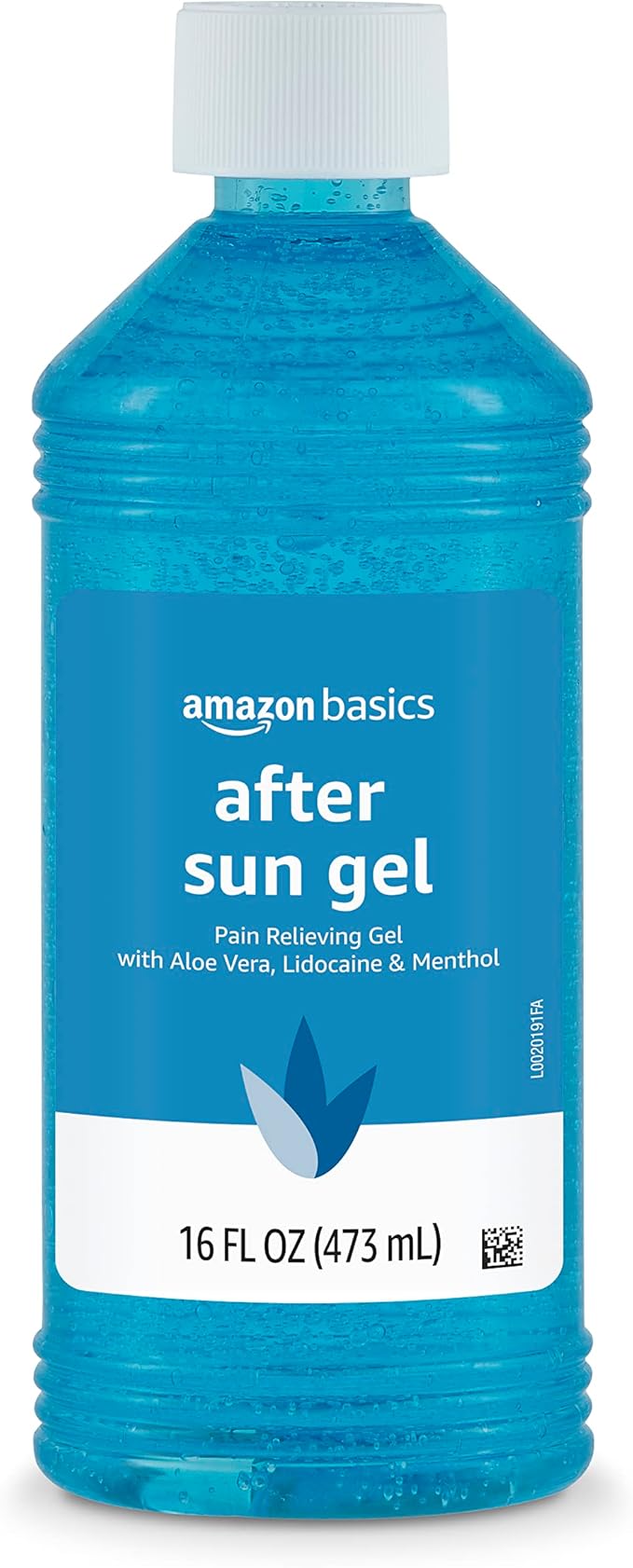 Amazon Brand - Solimo After Sun Gel with Aloe, Lidocaine and Menthol, Sunburn Relief, Cooling and Soothing for Skin, 16 Fluid Ounce (1 Pack)