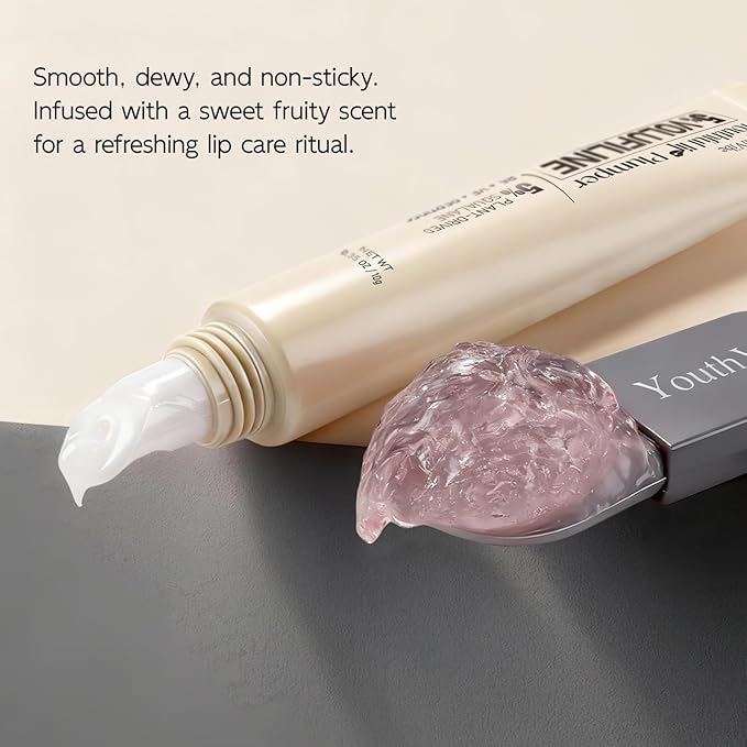 YouthVibe Lip Mask Overnight Moisturizing - Nourish & Hydrate, Antioxidants, 5% Volufiline, Vitamin E, Shea Butter, PDRN & Collagen Sleeping Lip Treatment for Dry, Chapped Lips
