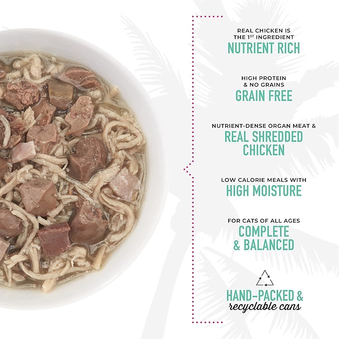 Tiki Cat After Dark, Chicken & Pork, High-Protein and 100% Non-GMO Ingredients, Wet Cat Food for Adult Cats, 2.8 oz. Can (12 Count)