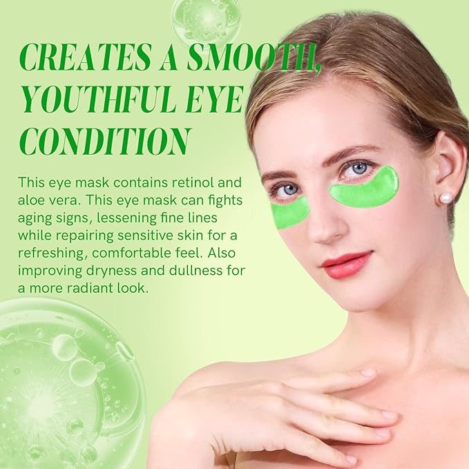 Under Eye Patches with Retinol and Aloe Vera Eye Mask for Dark Circles and Puffiness, Face Mask Skin Care Products 30 Pairs
