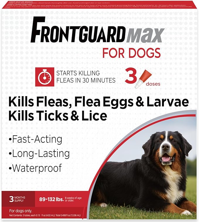 Flea and tick Prevention for Dogs - Suitable for Dogs Weighing 89 to 132 pounds-Nutritional Supplements.