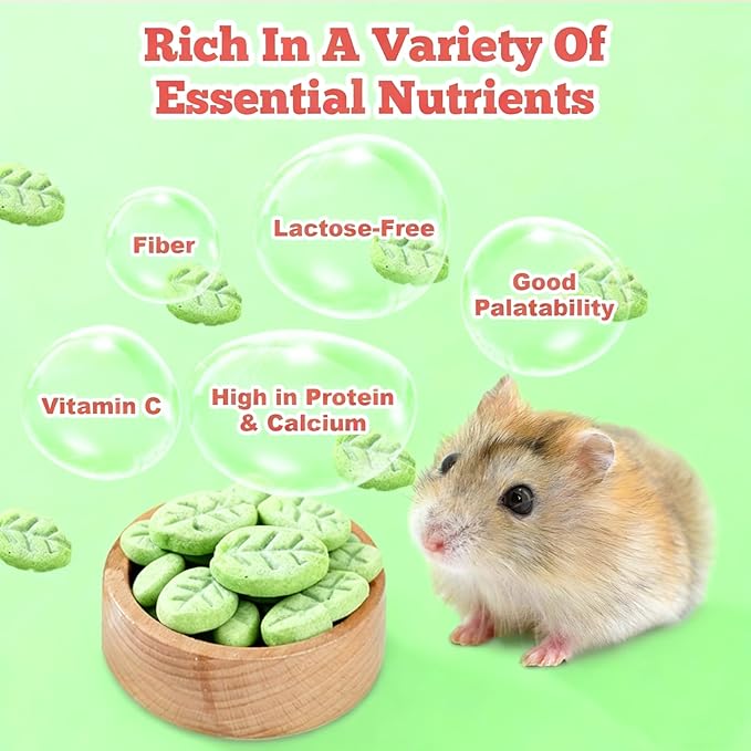 Vegetable Chews Treats Grain Natural Snacks, Spinach for Hamsters, Rabbits, Guinea Pigs & Gerbils Crunchy