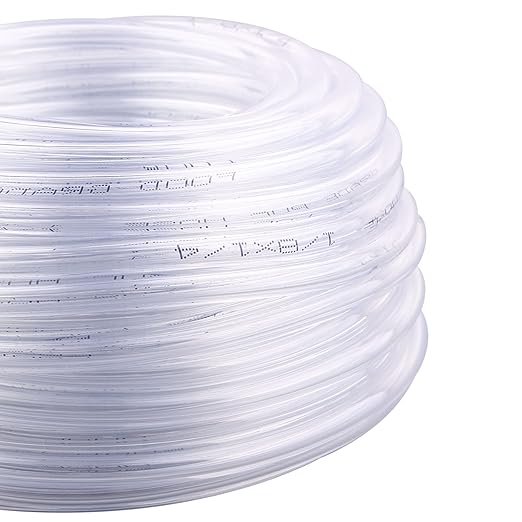 DERNORD PVC Tubing 1/8"ID X 1/4"OD Flexible Clear Vinyl Hose 50 Feet for Food Grade
