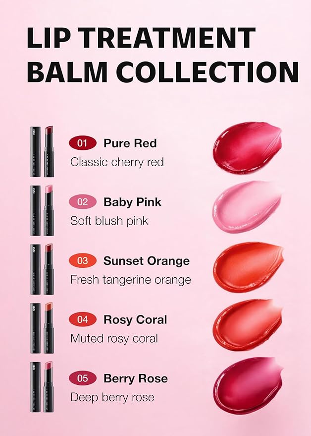 ISOI Bulgarian Rose Lip Treatment Balm (Rosy Coral) – Hydrating & Tinted Lip Balm for Dry Lips, Korean Skincare (0.18 oz, 5g)