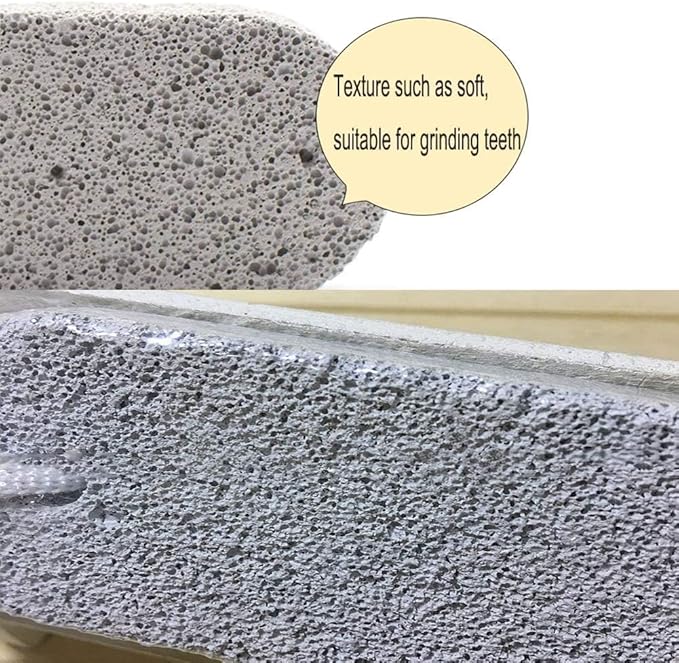 PINVNBY 10 Pcs Rbbits Lava Blocks Chinchilla Lava Ledge Small Animal Mineral Calcium Stone Bunny Teeth Grinding Chew Toy for Hamster Chinchilla Rabbit