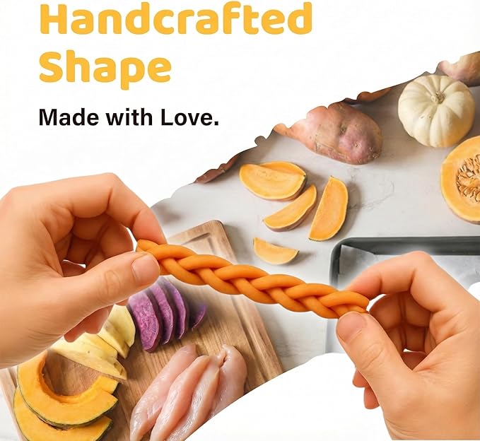 iPaw Turkey Dog Treats, All Natural Human Grade Dog Treat, Suitable for Training chew, US Sourced Raw Material, Hypoallergenic, Rawhide Alternative, Braided Stick