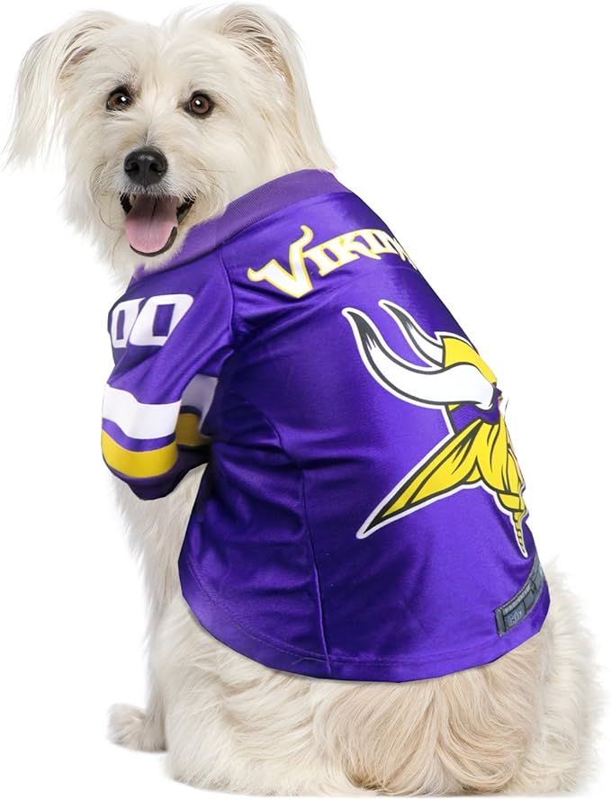 Littlearth NFL Minnesota Vikings Premium Pet Jersey, Team Color, X-Large