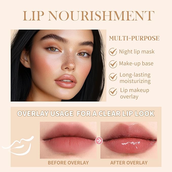 URQT Lip Butter Balm, Hydrating, Nourishing & Softening Lip Care with Natural Oils & Fruit Extracts, Long-Lasting Moisture, Non-Sticky Shine, Soften Dry Lips Lip Care (#4 Cake (glitter)
