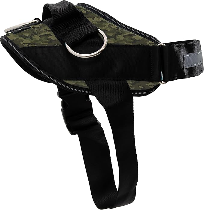 ShawnCo Essential Dog Harness, No-Pull Pet Vest with 3 Leash Clips, No Choke, Reflective, Adjustable and Padded, for Easy Walking and Training for Small, Medium and Large Dogs (Military Camo, XS)
