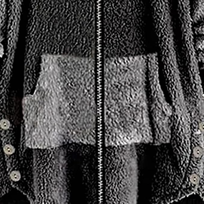 Akivide Women's Oversized Zip Up Sherpa Hoodie Fuzzy Fleece Jacket Cat Kitty Print Lightweight Faux Shearling A Line Coat