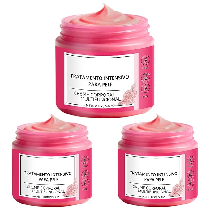 Pregnancy Stretch Mark Cream - Belly Butter for Pregnancy Improve Skin's Appearance 100g Rose Scented Moisturizer for Daily Skin Care, 3Pcs