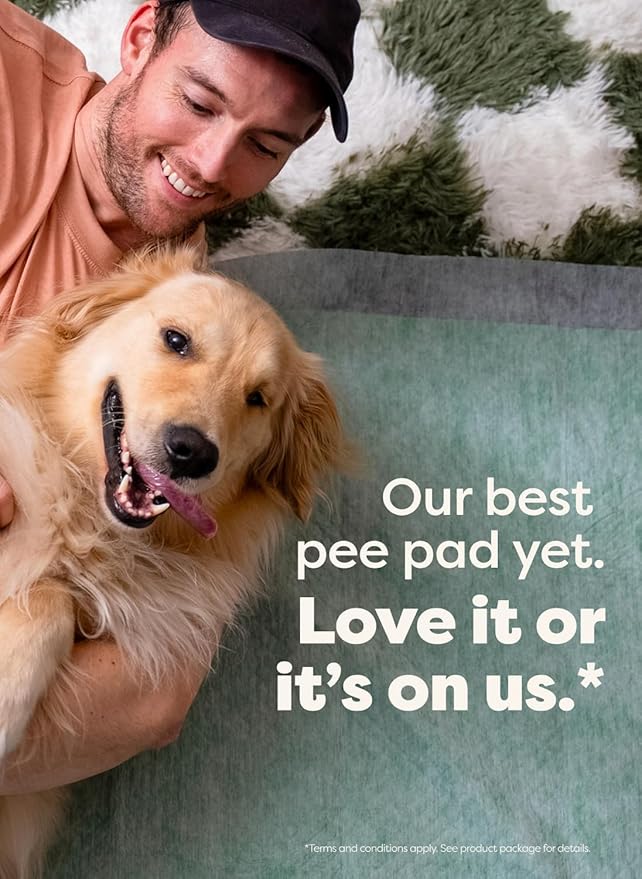 Earth Rated Max Absorbency Puppy Pee Pads for Dogs Absorbs 2X Faster & 2X More, Leak-Proof, Odor Control Potty Training, Unscented, Large, 22” x 23”, 75 Count