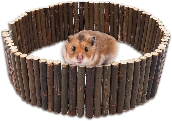 Hamster Wooden Suspension Bridge Rat Climbing Bendable Wooden Ladder Small Animals Arch Bridge Toys for Hamsters Mouse Rat Chipmunk Pig Gerbils Mice Other Small Rodents Animals(25.6L x 2.8W)
