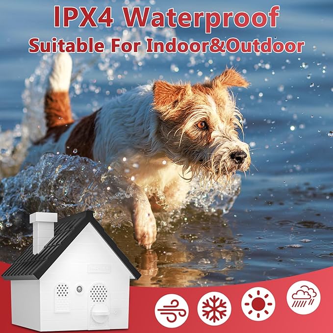 Nigrin Anti Barking Device for Dogs, Bark Box, 3 Modes Dog Barking Deterrent Devices, Weatherproof Anti Bark Device for Dogs, 50 Ft Barking Dog Silencer, A Safe and Effective Anti Barking Device (NO)