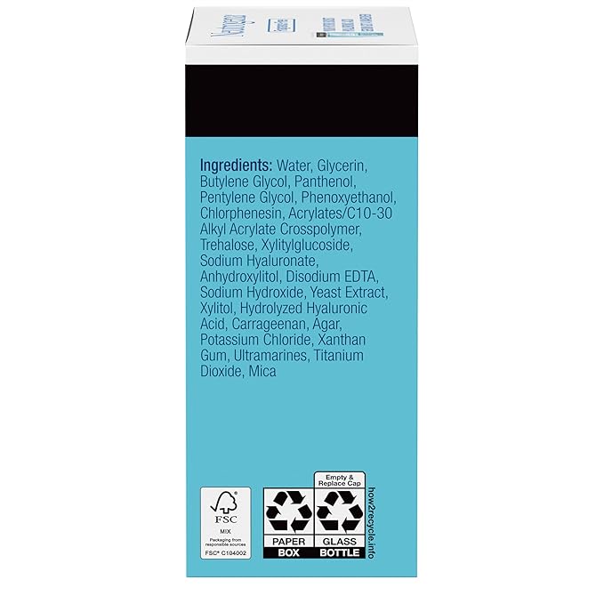 Neutrogena Hydro Boost Hyaluronic Acid Serum for Face & Neck,Lightweight Daily Hydrating Serum with Hyaluronic Acid for Dry Skin,Oil-Free,Non-Comedogenic,Fragrance-Free,1 fl. oz,(Pack of 2)