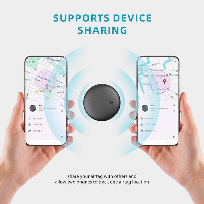 Android Dog Tracker Collar (1 Pack), Mini Bluetooth Tracker, Smart Pet Location Tracker, No Subscription, Tracker Cat Collar Certified Finder, Anti-Lost, Finder Tag for Vehicles, Pets, Kids, Items