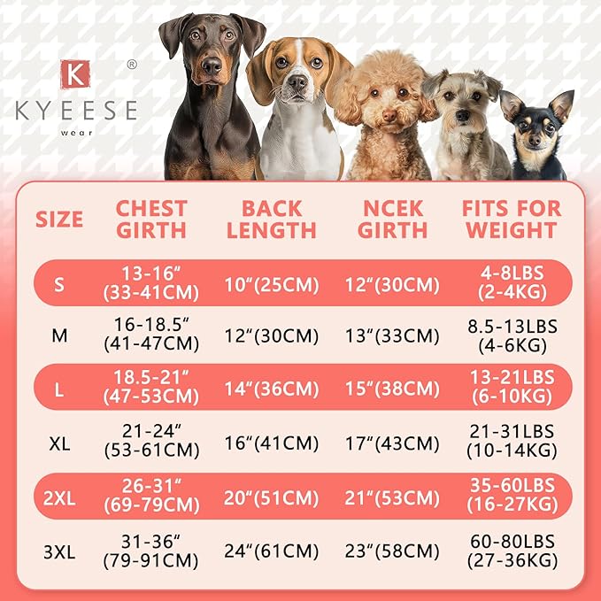 KYEESE 3Pack Dog Sweater Soft Pets Sweaters Pullover Pets Clothes Stretchy Pet Fleece Sweater Lightweight Pet Coat Dogs Sweatshirt with Sleeves Comfy Dog Sweaters for Large Dogs for Cold Weather