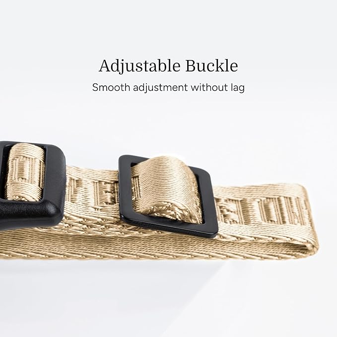 2025 New Edition, Fei & Eve MagEase Dog Collar - Patented Magnetic Buckles | Fur-Safe | Premium 210D Nylon | 450LB Escape-Proof | Adjustable Fit | Large (Champagne)