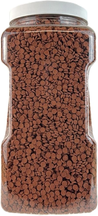 Aquatic Foods Inc. 8mm - 1/3" Brine Shrimp & Red Algae Color Enhancing Sinking Wafers for Shrimp, Snails, Crabs, Plecos, Catfish. Bottom and All Tropical Fish...WL 4-lbs 12oz Lg Jar