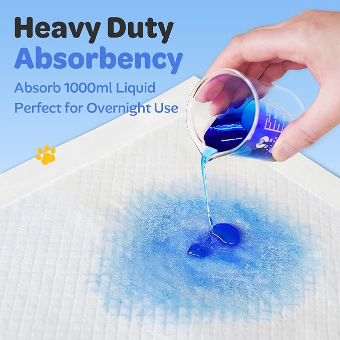 Disposable Incontinence Underpads for Adults, Super 6-Layer Absorbent & Leak-Proof Bed Pads with Adhesive Strips, Overnight Quick-Drying Adult Bed Pads, 30" x 36" 50 Count