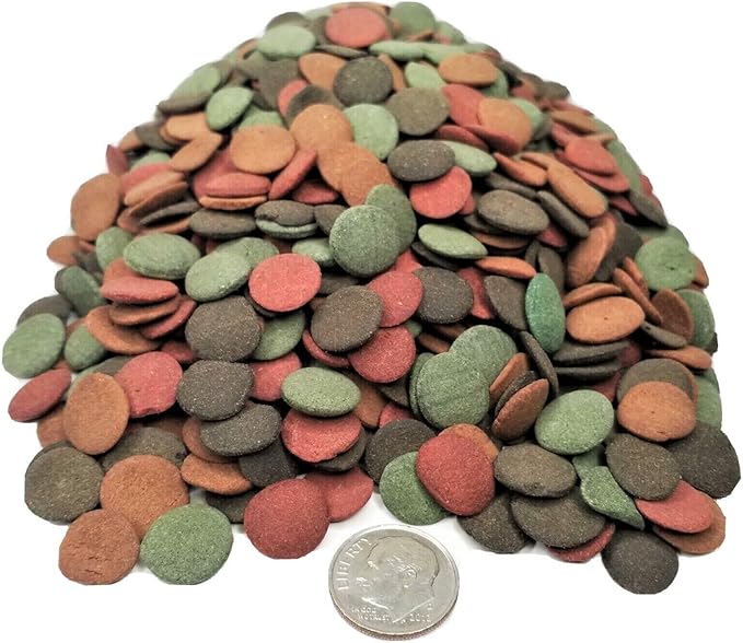 Aquatic Foods Inc. 4-Type Ultra Mix of 12mm - 1/2'' Wafers, Spirulina-Algae 6-Type Worm 10-Type Shrimp Wafer, Intense Color Enhancing Wafers. Plecos, Shrimp, Snails, All Tropical Fish..5-lbs
