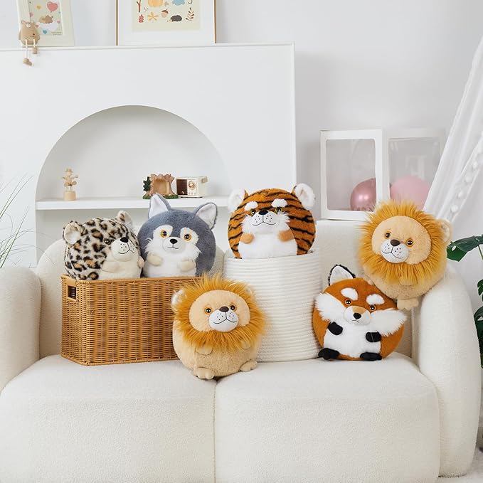 MaoGoLan 3 Pack Large Stuffed Animal Plush Pillows Leopard Cheetah Tiger Lion Toy in Bulk, Safari Decorations Gifts for Girls Women Kids Adults Christmas Valentine's Day Birthday
