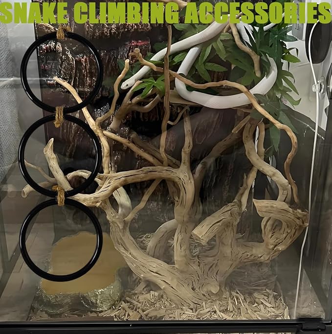 Snake Enrichment Rings for Ball Python Playground Climbing Toys,Enrichment Toys for Corn Snake,Exploring&Climbing Accessories for Snakes