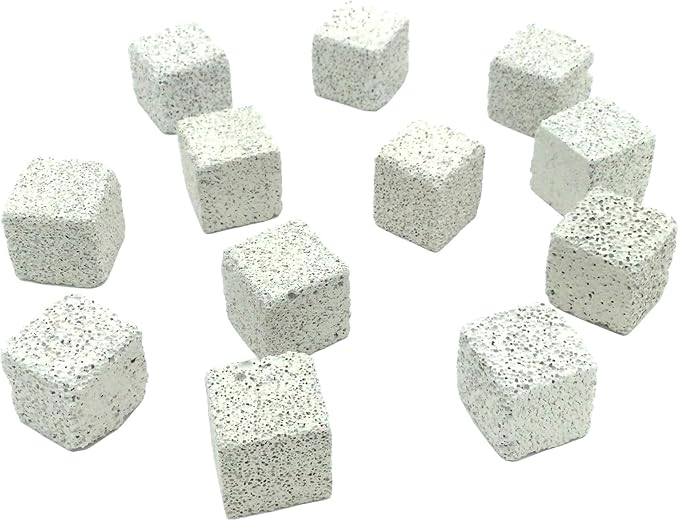 Shelltech 12 Pack Small Animal Lava Bites, Hamster Chew Toys Chew Treats Teeth Grinding Block for Hamster Chinchilla (12 Pack-Square-Mini)