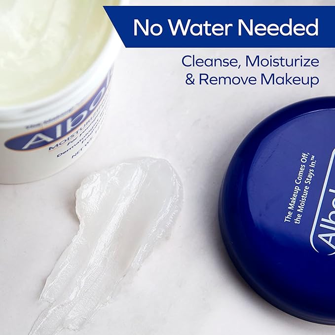 Albolene Moisturizing Cleanser & Makeup Remover Balm - Fragrance-Free Facial Cream for Cleansing & Hydration - Multi-Use Skincare for All Skin Types - No Harsh Chemicals - 12 oz (Pack of 2)