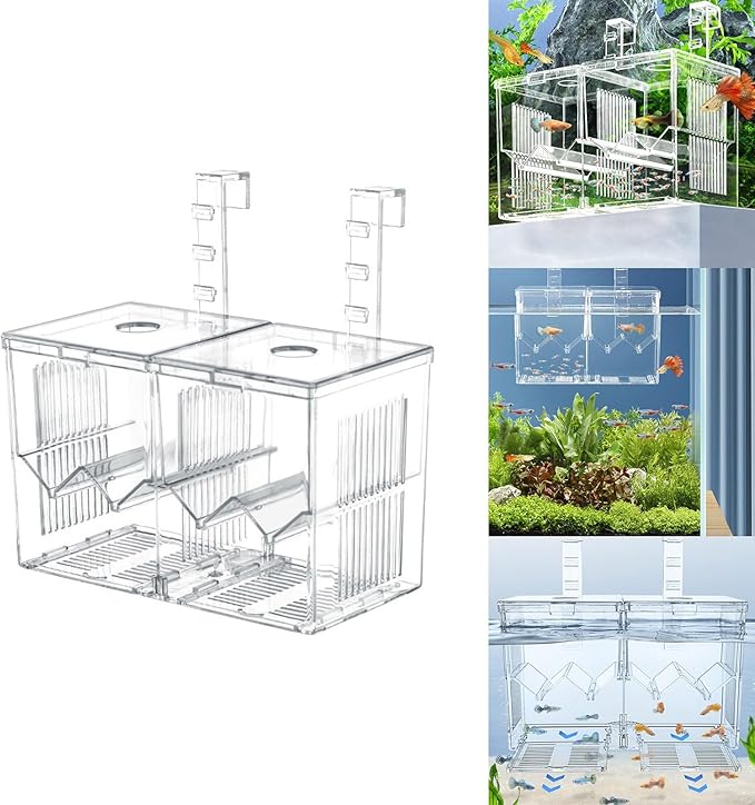 Breeding Tanks for Aquarium Small Fish Isolation Box Hatchery Boxes for Fish Clear Fish Spawning Box Fish Hatchery Box