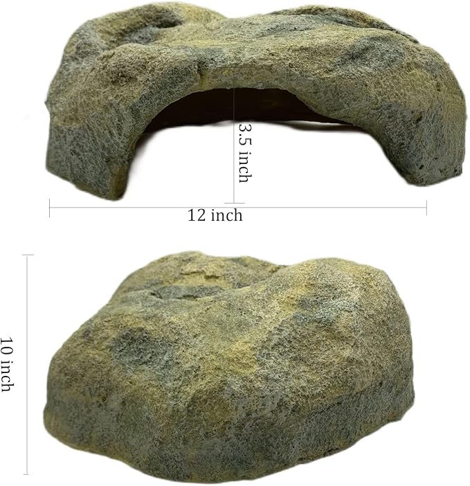 Extra Large Reptile Hide Resin Snake Hideout for Ball Pythons Reptile Hides and Caves Simulation Rock Terrarium Hideout for Habitat Lizard Leopard Gecko Bearded Dragon