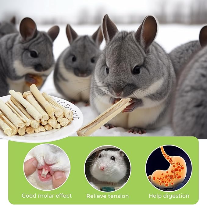 1lb Natural Sweet Bamboo Chew Toys - Animal Molar Sticks for Pet Snacks