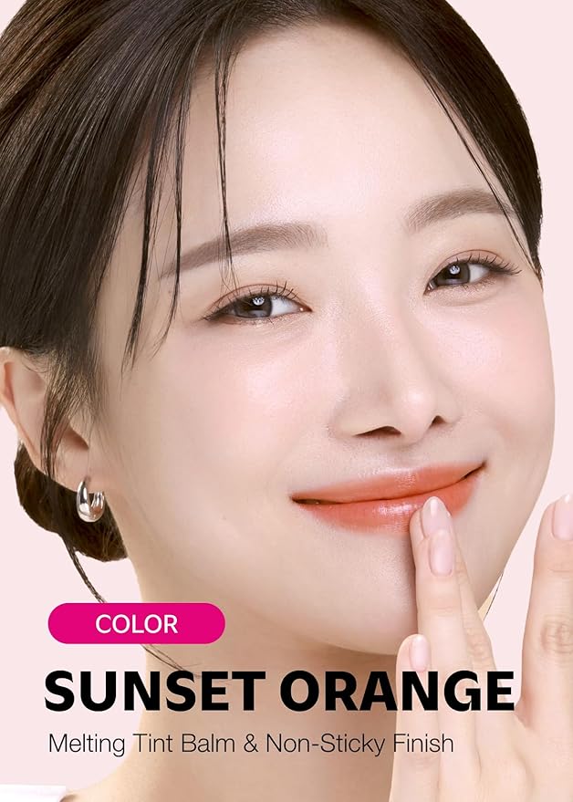 ISOI Bulgarian Rose Lip Treatment Balm (Sunset Orange) – Hydrating & Tinted Lip Balm for Dry Lips, Korean Skincare (0.18 oz, 5g)