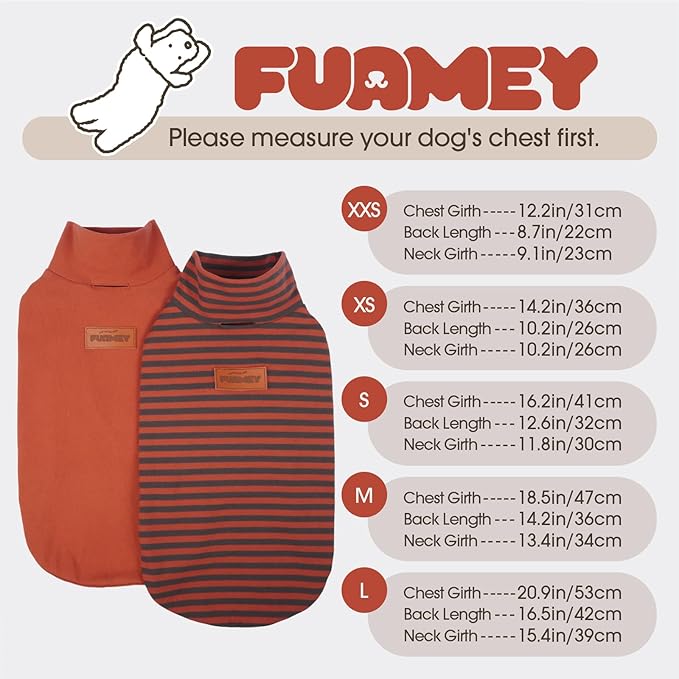 FUAMEY 2 Pack Dog Fleece Vest for Extra Small Dogs,Puppy Stretchy Dog Sweatshirts Warm Dogs Pullover Winter Pet Sweaters with Leash Hole Puppy Turtleneck Sleeveless Orange XXS