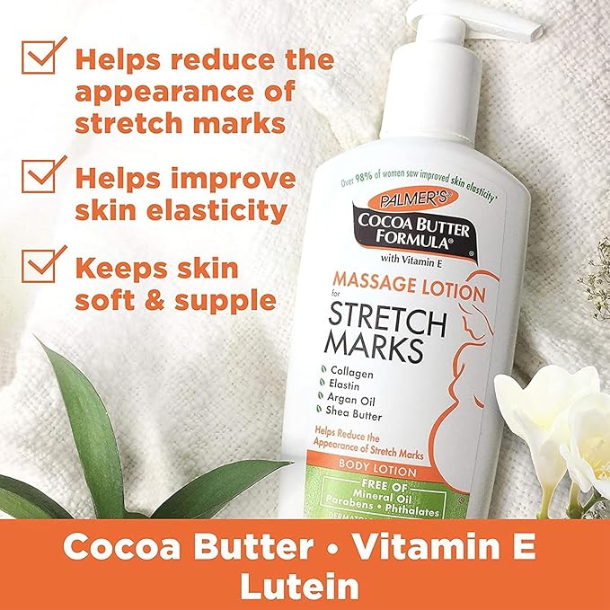 Cocoa Butter Massage Lotion for Stretch Marks, Keeps Skin Soft - 250ml (Buy 2 Quantity Get 1 Quantity Free)