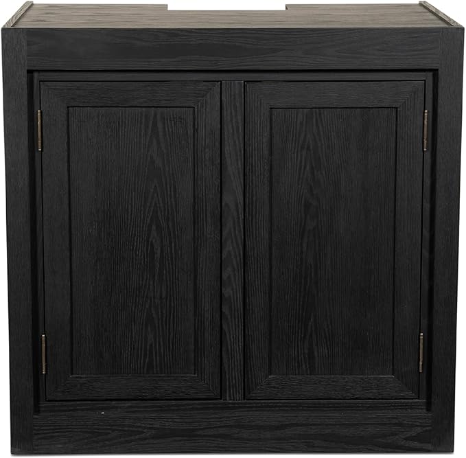 120G-GO 120 Gallon SC Aquariums 48x24x24 12mm Plug N Play System with Maple Black Wood Cabinet