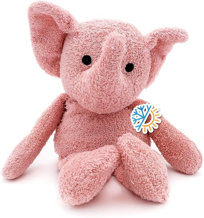 Thermal-Aid® (Tiny The Elephant) – Washable Heating Pad & Ice Pack – Plush Hot/Cold Pack with Natural Corn Filling – Reusable Comfort