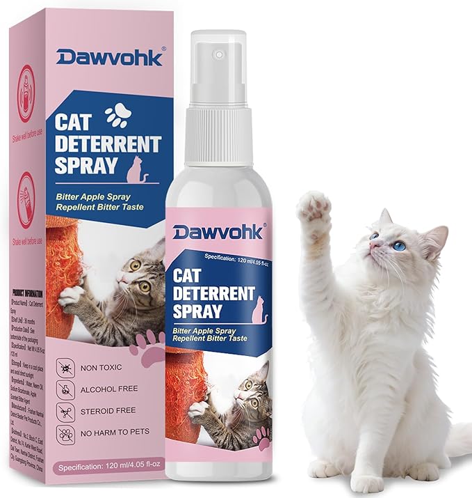 Cat Repellent Spray - Natural Anti-Scratch Spray for Furniture Protection: Sofas, Carpets, Curtains — Indoor and Outdoor Cat Behavior Training, 4.06 oz/1PC