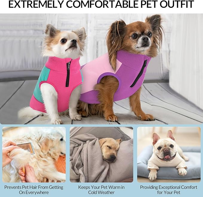 Queenmore XX-Large Fleece Dog Sweater, Soft Dog Fleece Sweater, Pet Vest Winter Jacket Coat Sweatshirt for Male or Female Cats Puppy Small Medium Large Extra Large Breed
