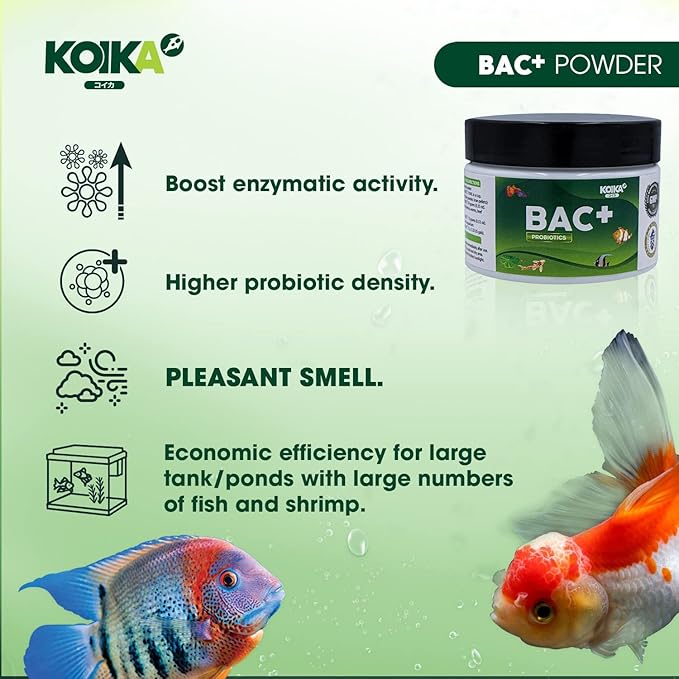 KOIKA BAC+ Powder probiotics, Pleasant Smell, Higher Probiotic, Immunity Boosting, Disease Resistance (BAC+(Powder), 2.82 oz)