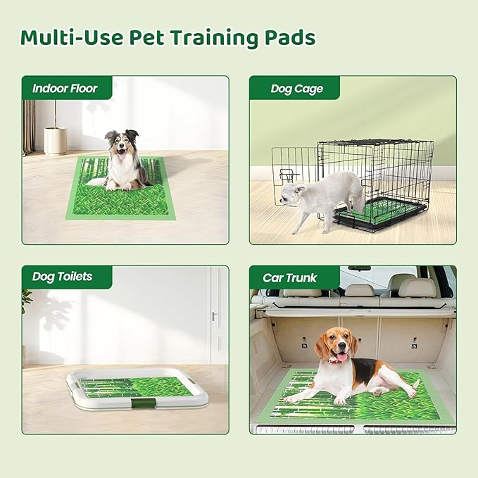 Puppy Pads XL 30 Count - 28"x34" Extra Large Pee Pads for Dogs Odor Blocking, Leak-Proof Potty Training Pad Super Absorbent, 6-Layer Leak-Bamboo Patterns Dog Pads