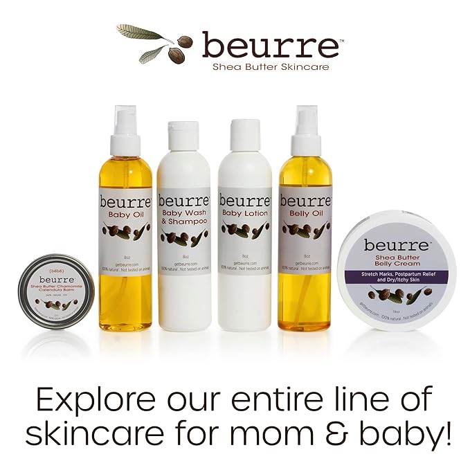 Beurre Belly Oil for Pregnancy | Moisturizing Oils for stretch marks | 8 oz